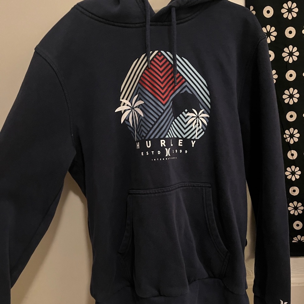 Hurley Dark Blue Graphic Hoodie